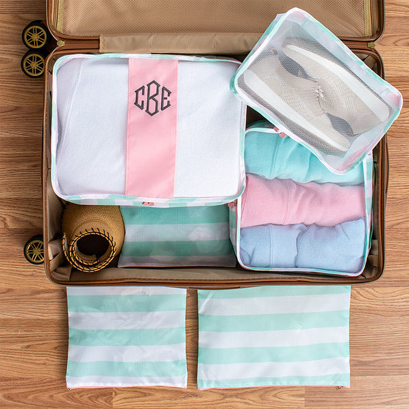 Monogrammed Travel Set | 6-Bag Packing Set | Marleylilly