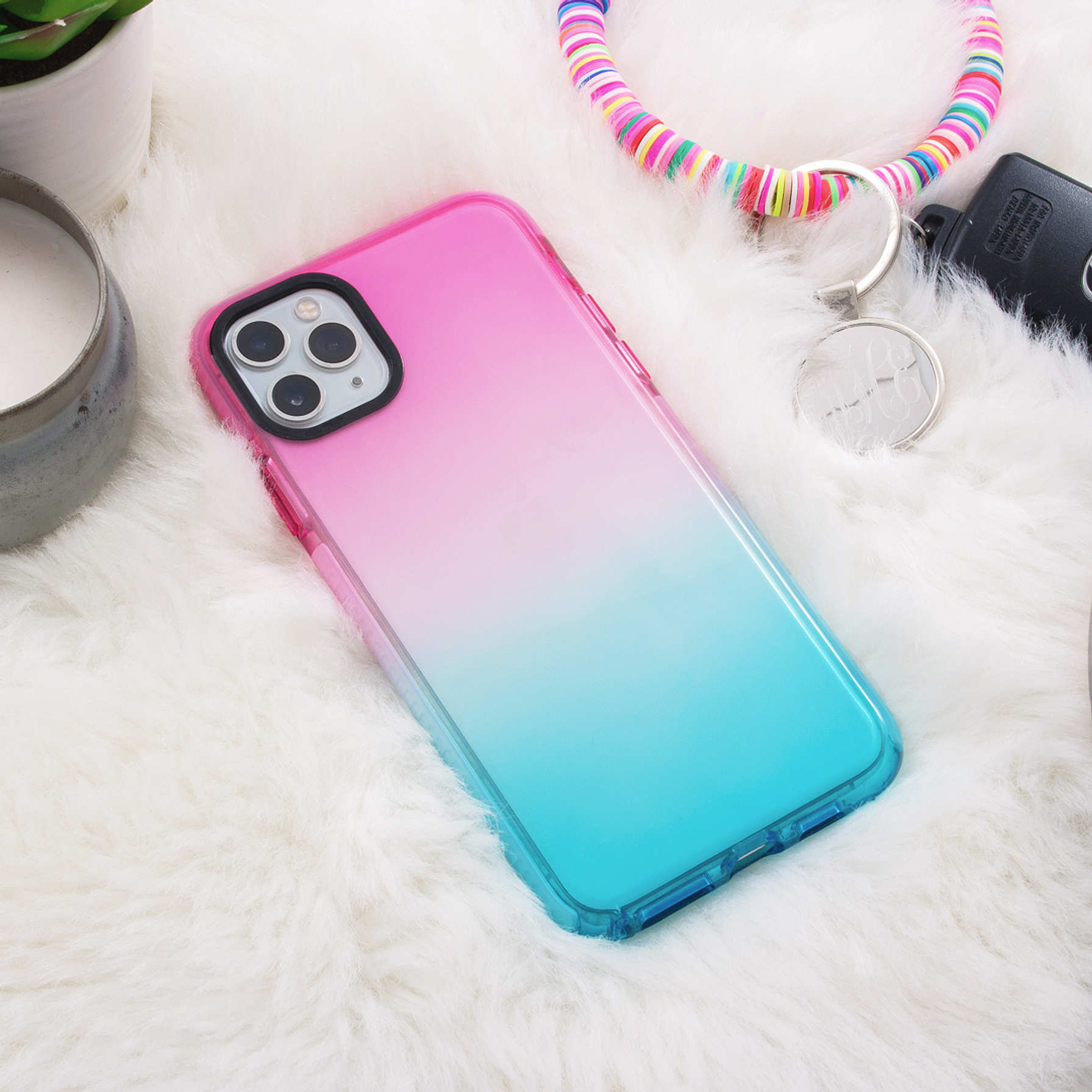 Pink and Blue Ombre iPhone Case