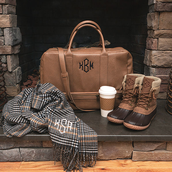 monogrammed duffle weekender