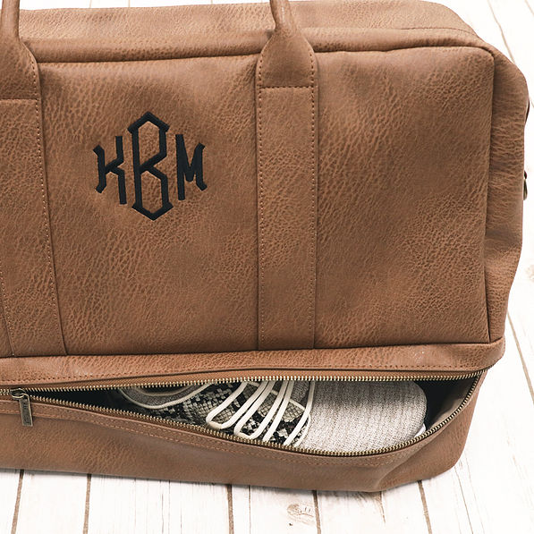 monogrammed duffle weekender