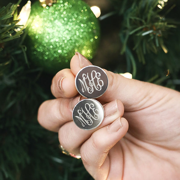 clip on earrings in front of christmas tree