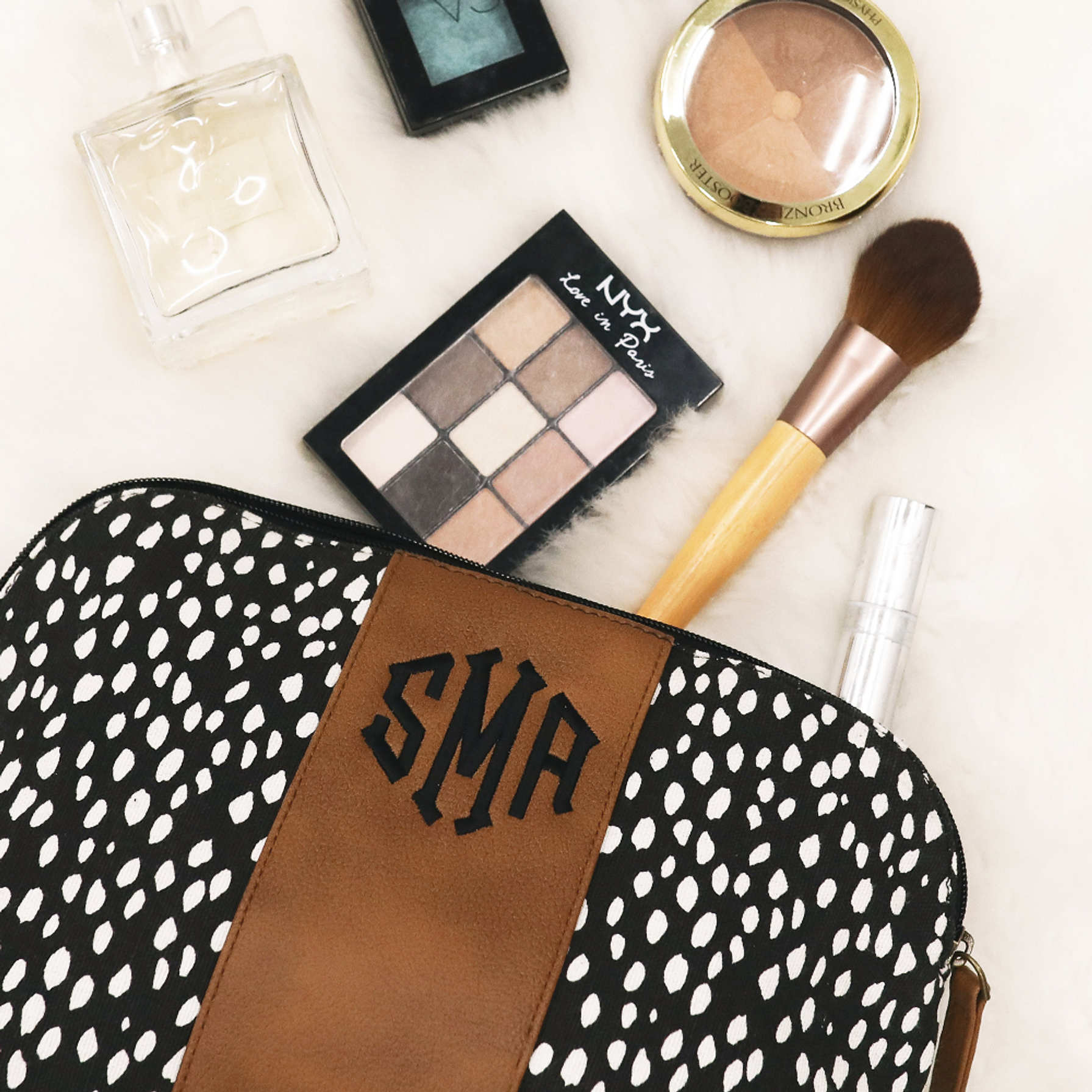 monogrammed makeup case