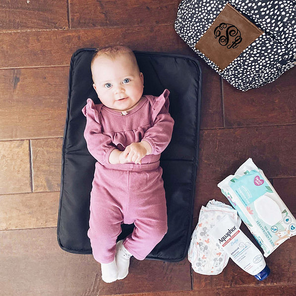 dalmation dot diaper backpack changing pad