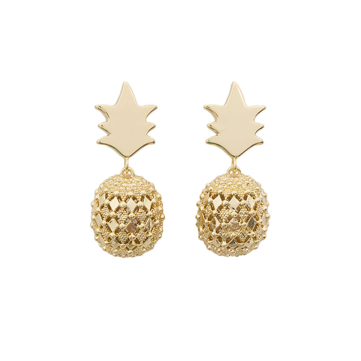 Shiny Pineapple Dangle Earrings Marleylilly