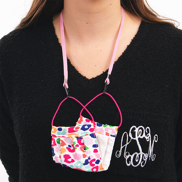 adjustable face mask lanyard necklace around neck