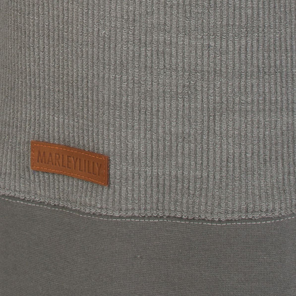 nc state grey corded sweatshirt branding detail
