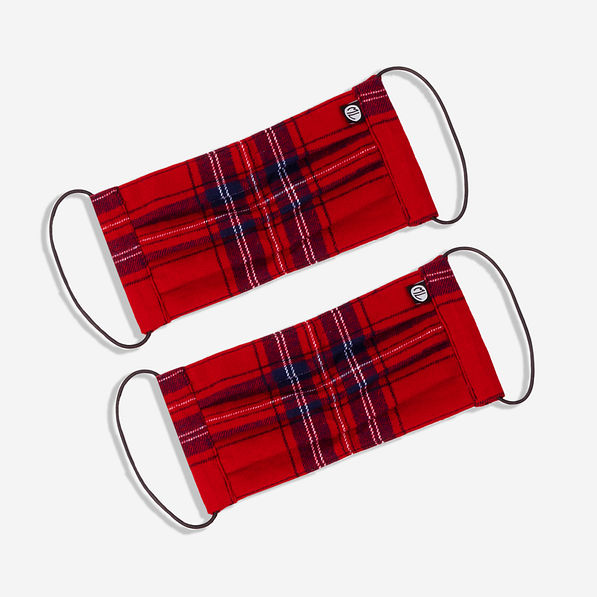 holiday plaid face mask