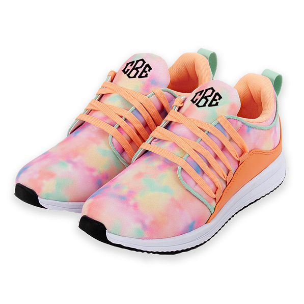 tie dye athletic shoes