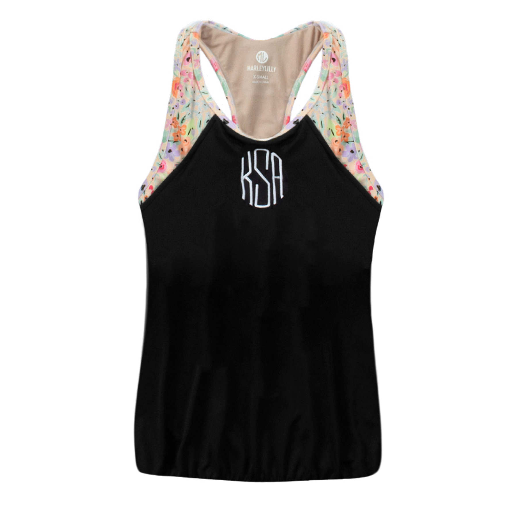 Monogrammed Leopard Blouson Swim Top - Marleylilly