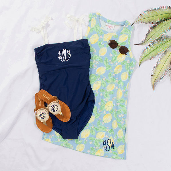 Monogrammed Coastal Cover Up