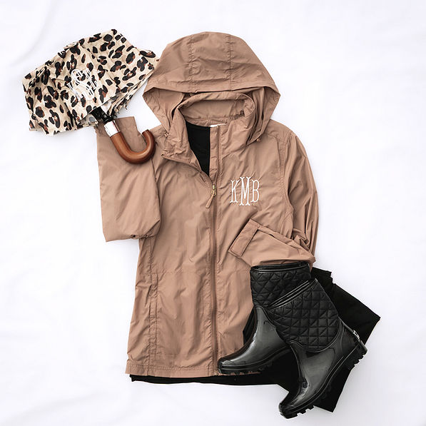 acorn lightweight rain jacket flatlay