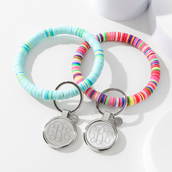 Design Your Own Silicone Bead Wristlet Bracelet Key Ring – 4 Left