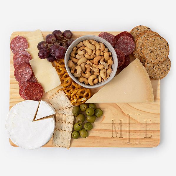 monogrammed wood cutting board