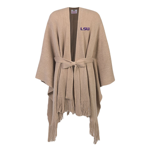 LSU poncho wrap in camel