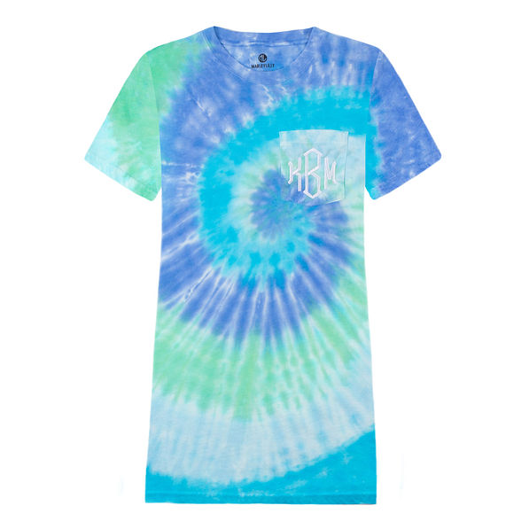 teal tie dye shirt