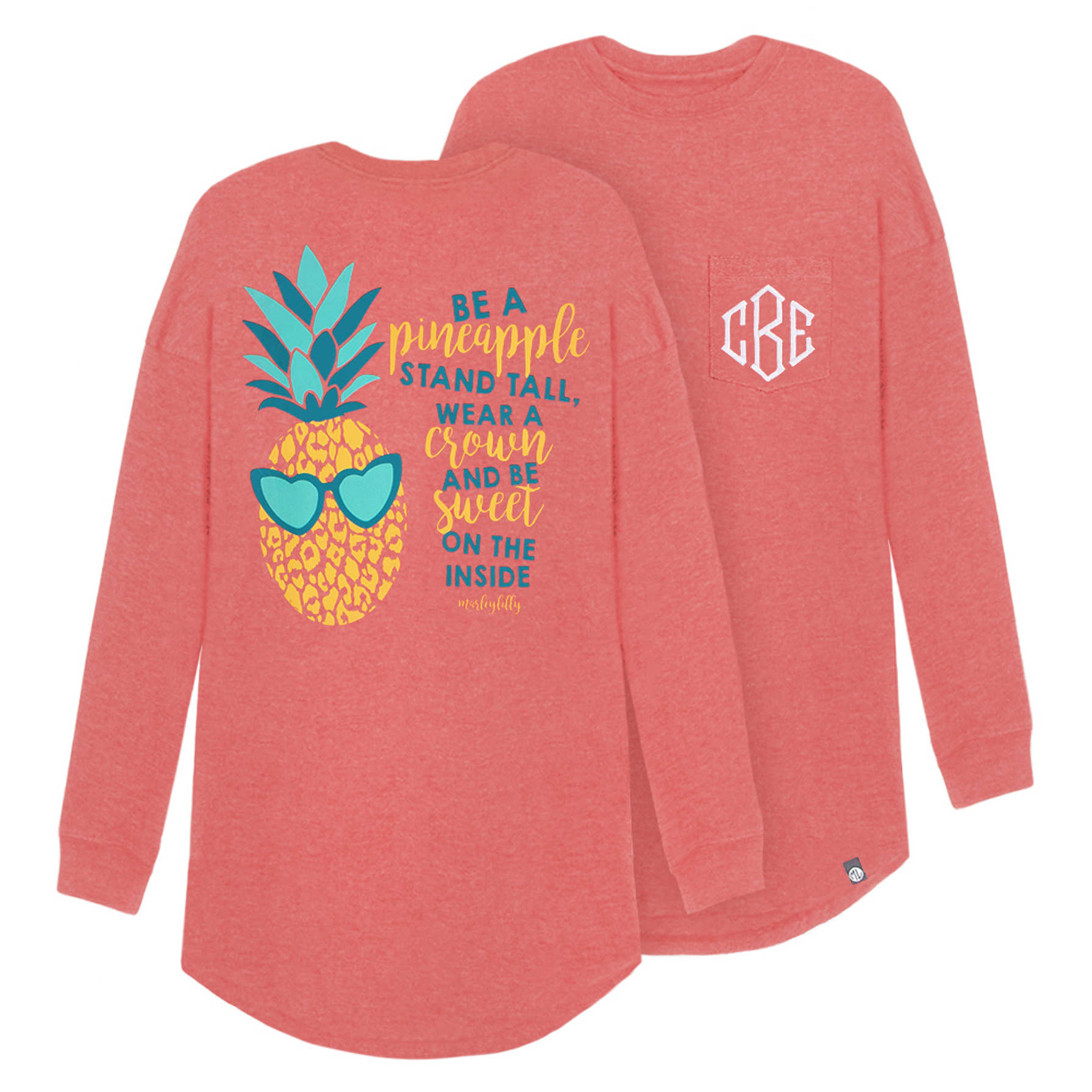 Shaped Knit Tee in Pineapple