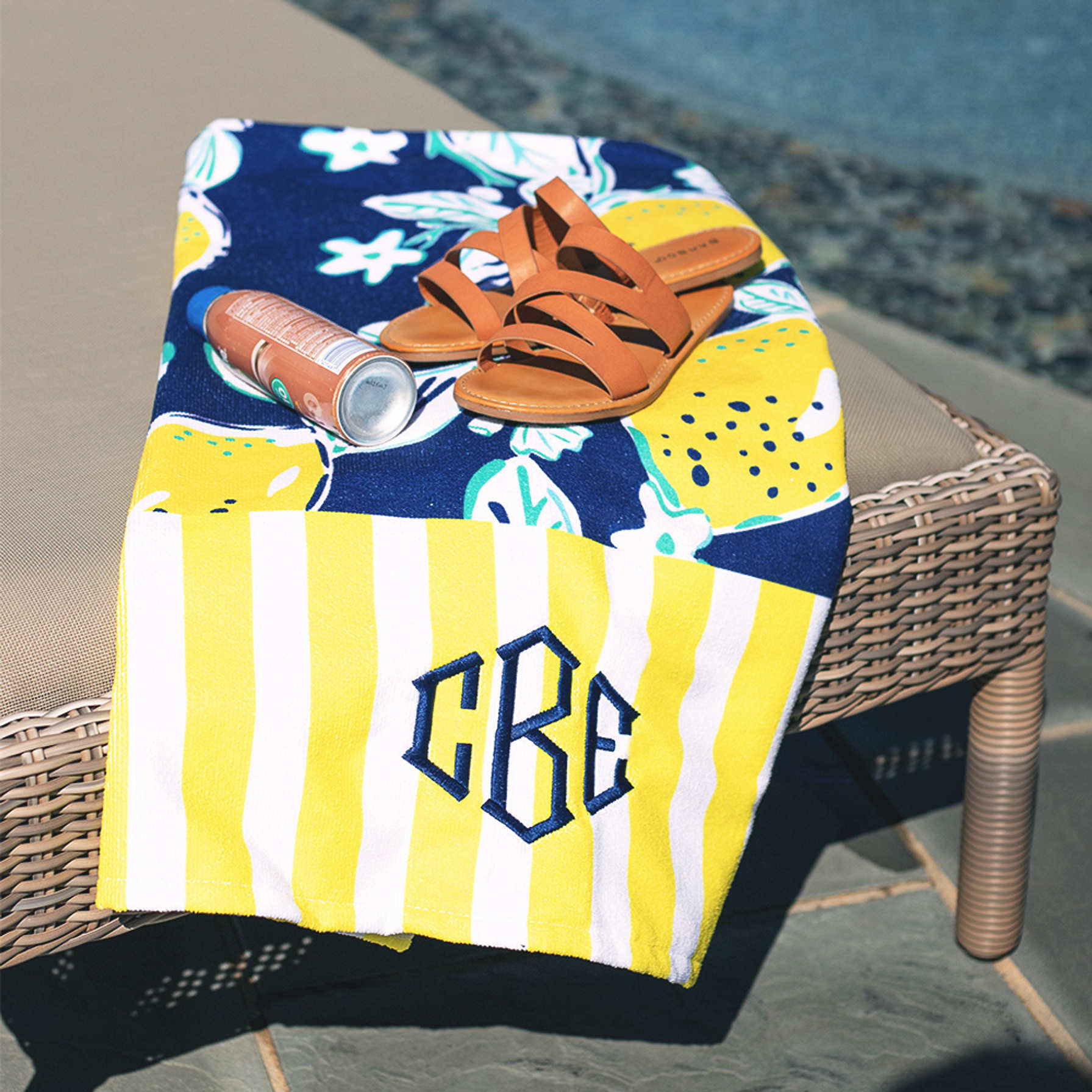 Monogrammed Beach Towels — Personalized Beach Towel