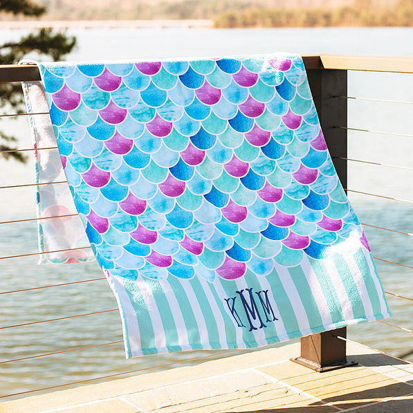 Monogrammed Beach Towels — Personalized Beach Towel