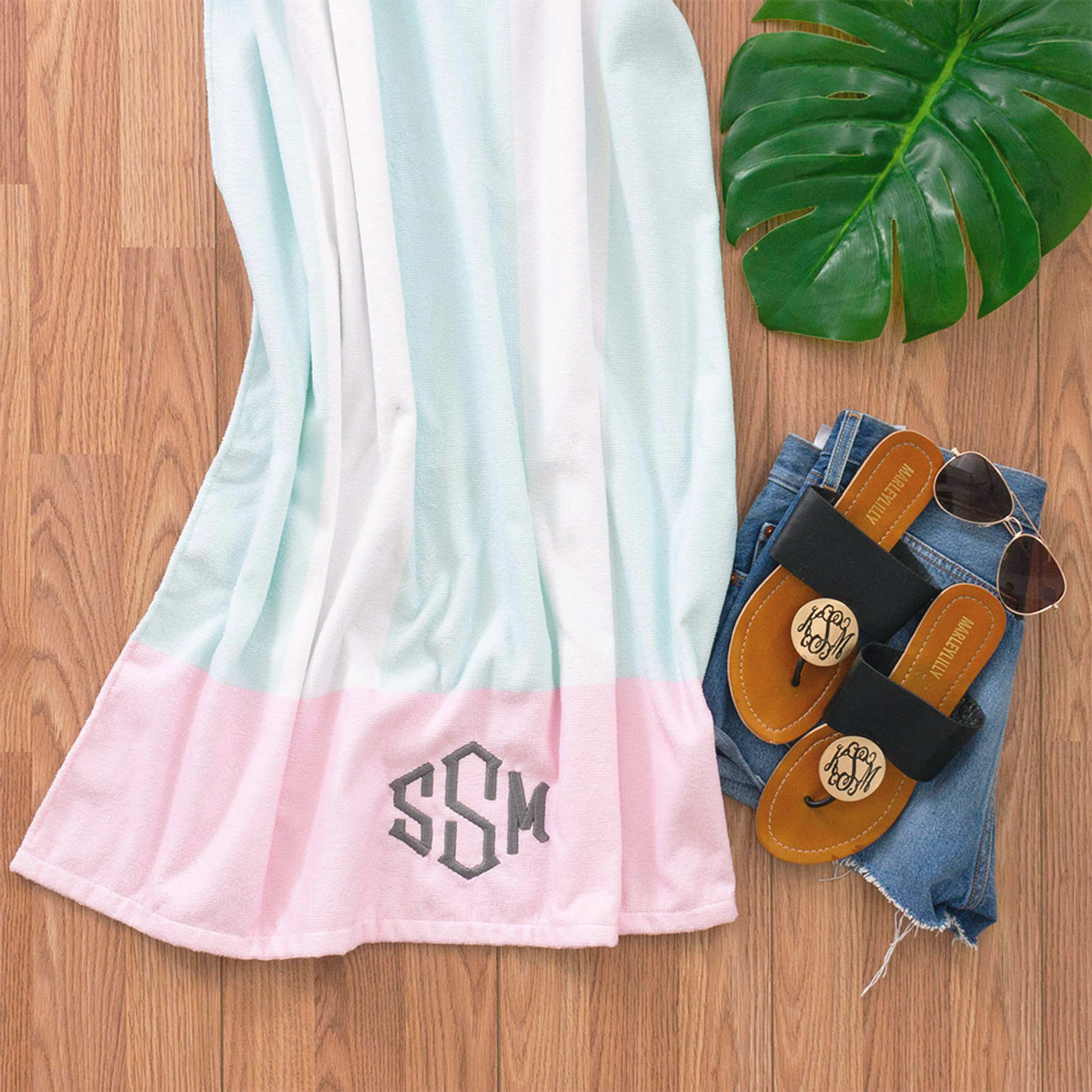 Monogrammed Beach Towels — Personalized Beach Towel