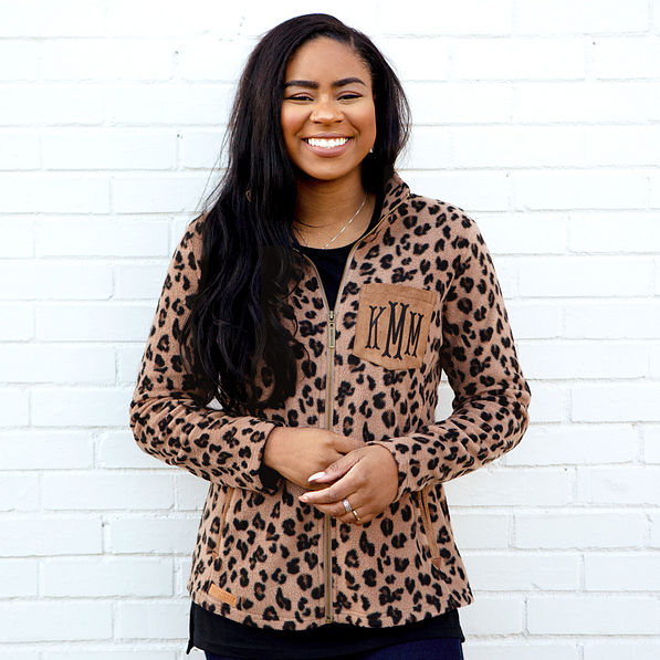 Ladies Personalized Leopard Print Jacket