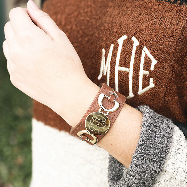 Custom Engraved Monogram Bracelet Engraved Leather Bracelet -   Engraved  leather bracelets, Monogram bracelet, Double wrap bracelet