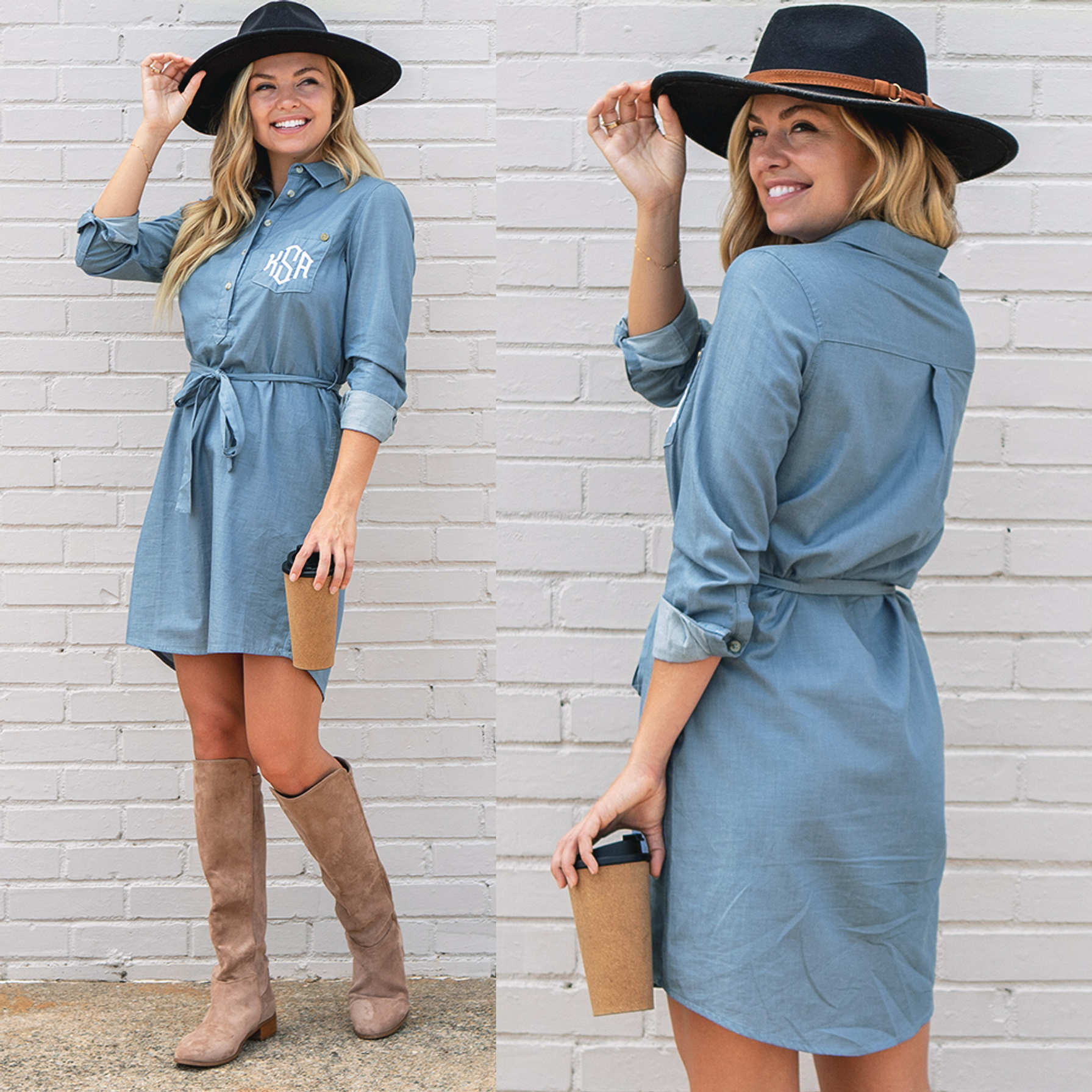 Personalized Chambray Dress – Marleylilly