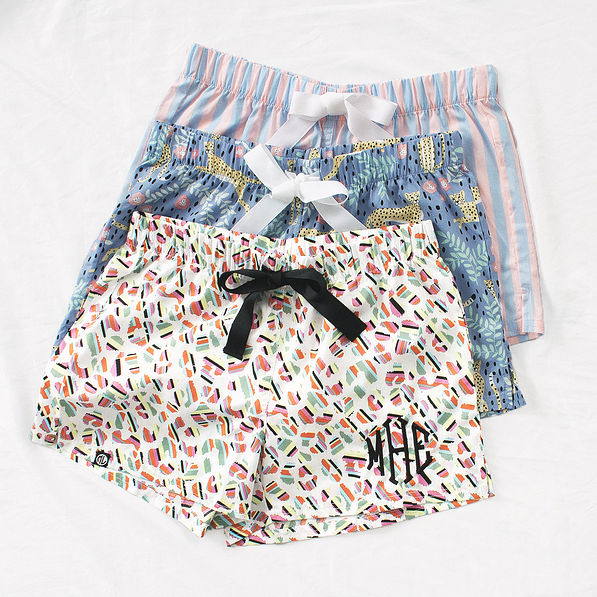 Sky Monogram Mini Pajama Shorts - Ready to Wear