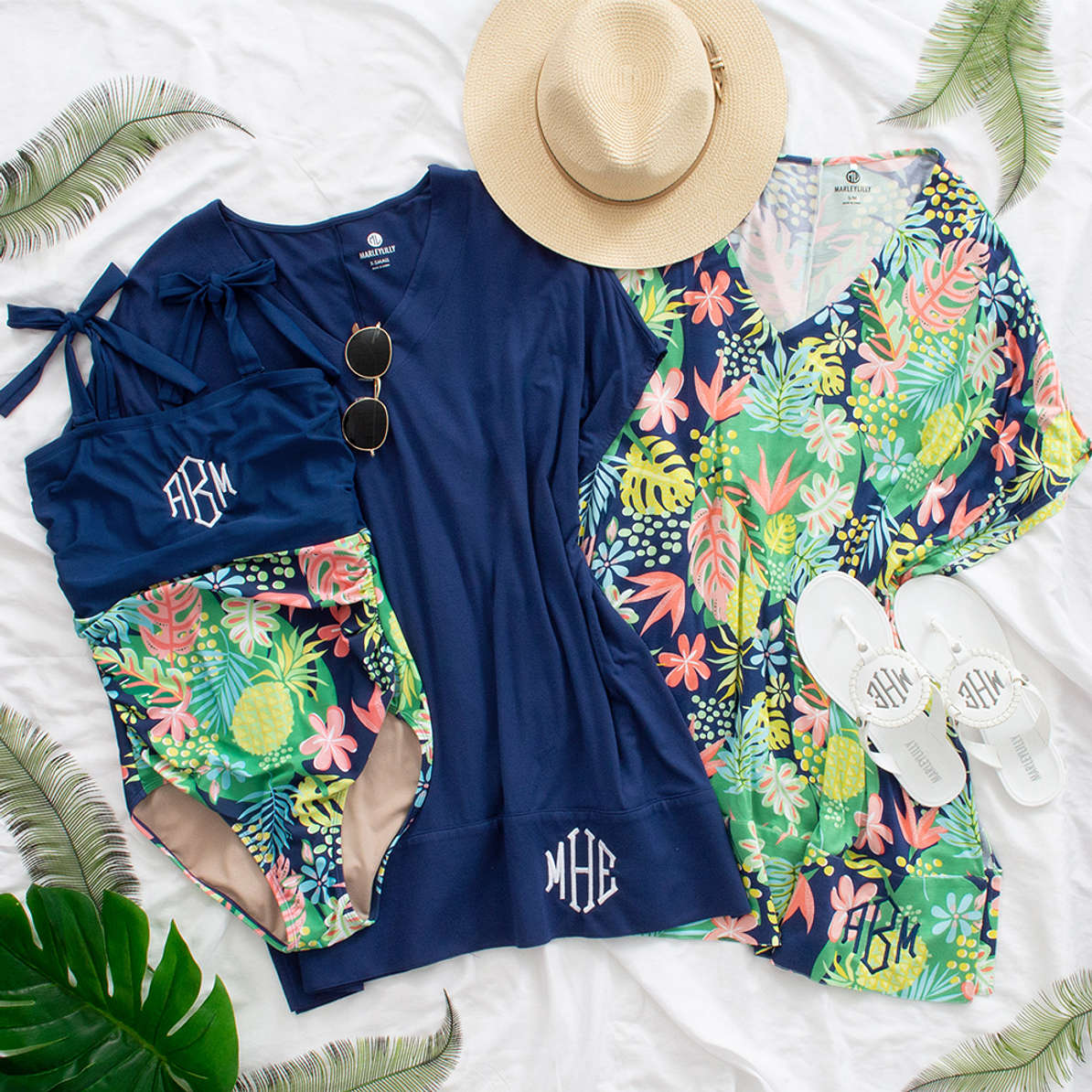 Monogrammed Swimsuit Cover Up - Marleylilly