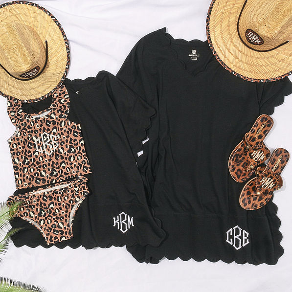 mom and me cheetah bathing suit cover up image