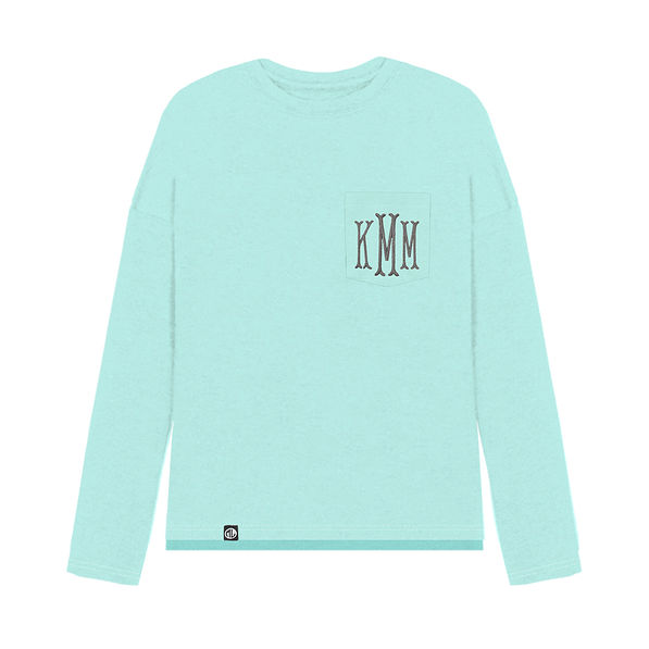 mint monogrammed lounge sweatshirt
