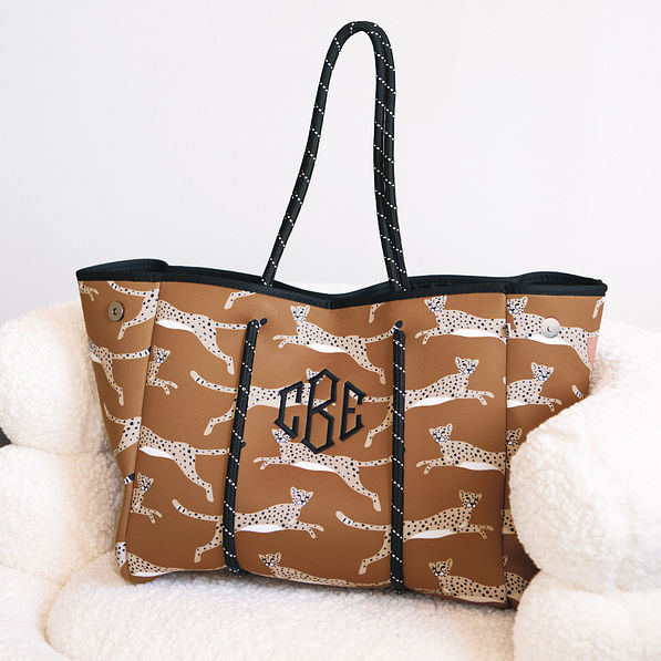 Monogrammed Neoprene Tote