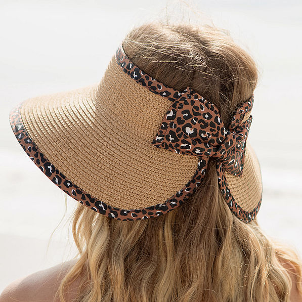back of cheetah packable straw visor