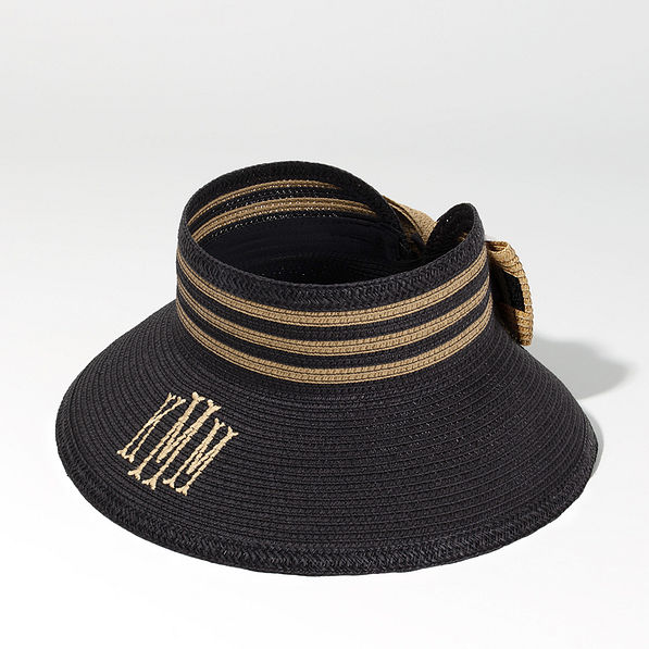 Packable straw visor in black