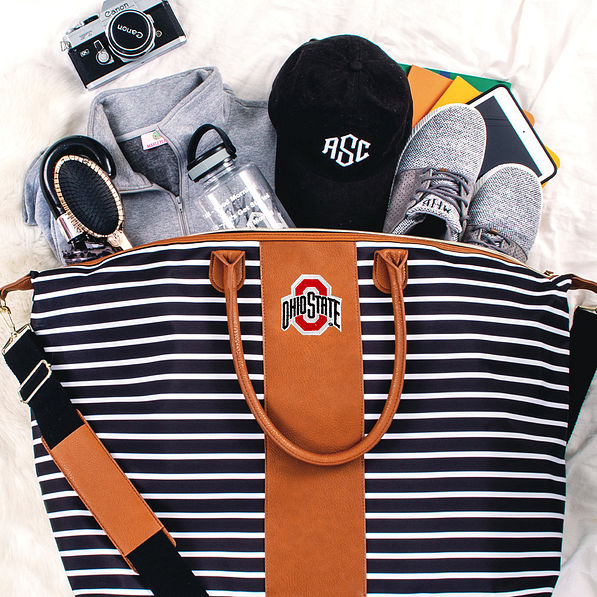ohio state weekender bag packed