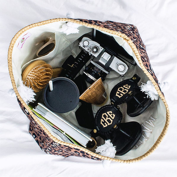 inside of cheetah personalized tote bag