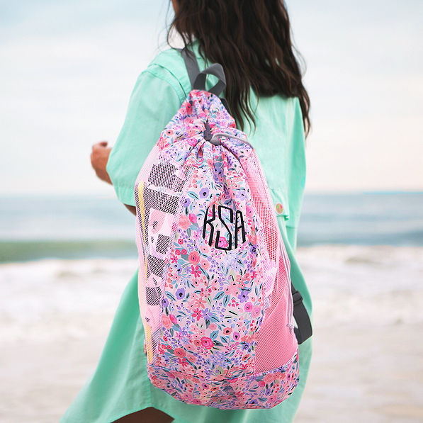Personalized Drawstring Beach Backpack