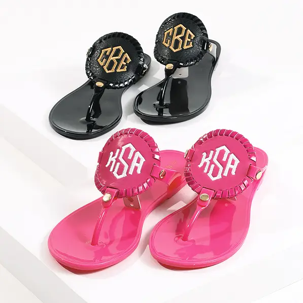 Monogrammed Flip Flops
