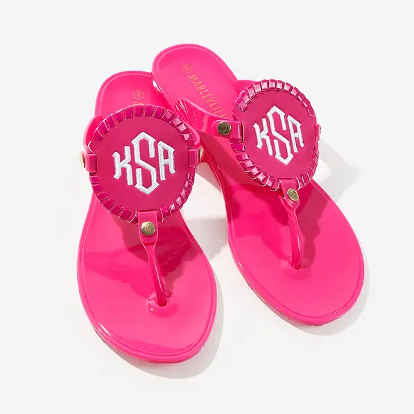 Monogrammed Flip Flops