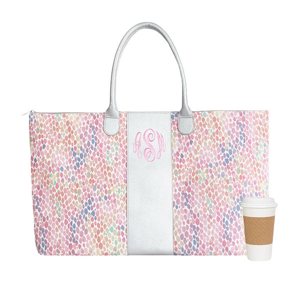 Monogrammed Watercolor Weekender