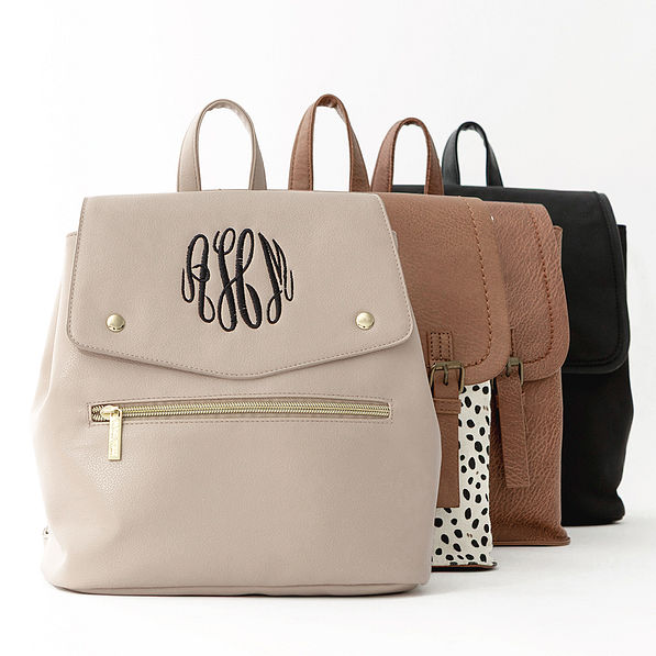 Monogrammed Backpack Purse