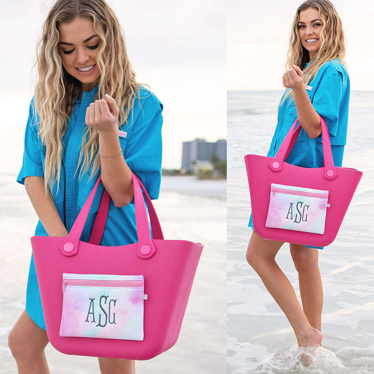 Personalized Waterproof Beach Bag - Marleylilly