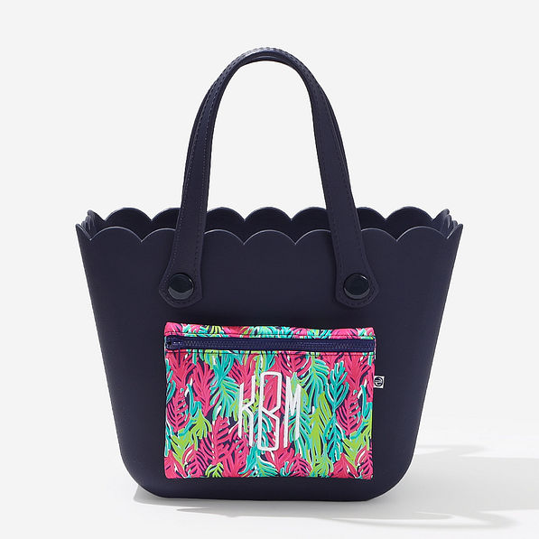 monogrammed waterproof bag in Seaside Soiree