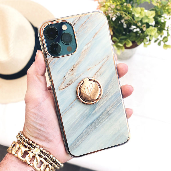 girl holding marble phone case