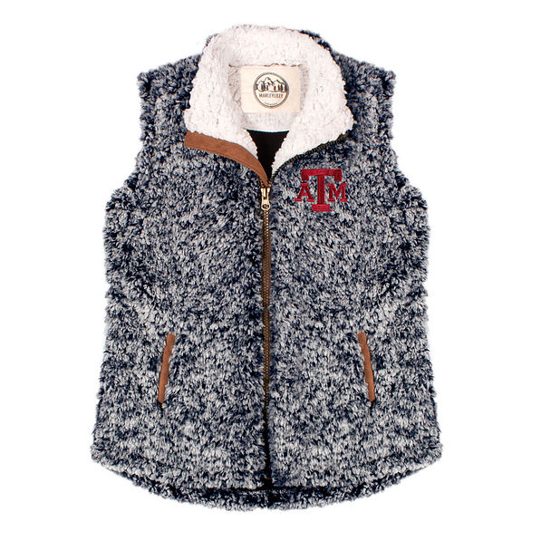 Kids Texas A M Heathered Sherpa Vest Marleylilly