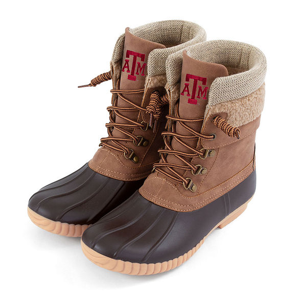 Texas A&M Explorer Duck Boots with Logo — Marleylilly