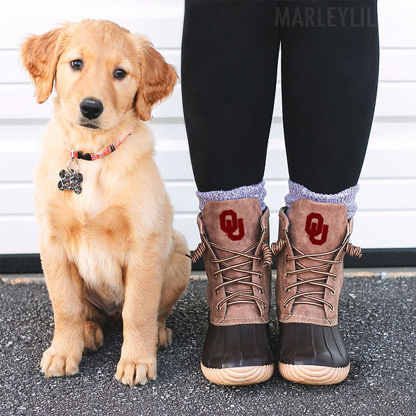 Oklahoma Duck Boots with Puppy