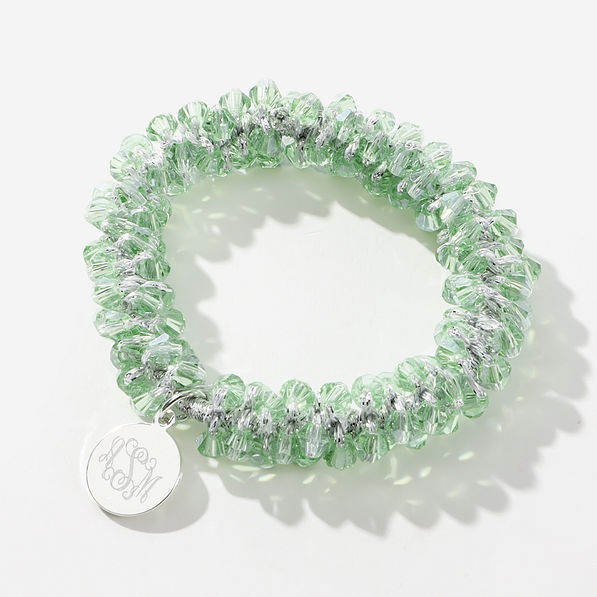 Monogrammed Hair Tie in Mint