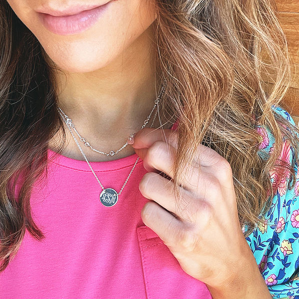 silver layered dainty necklace