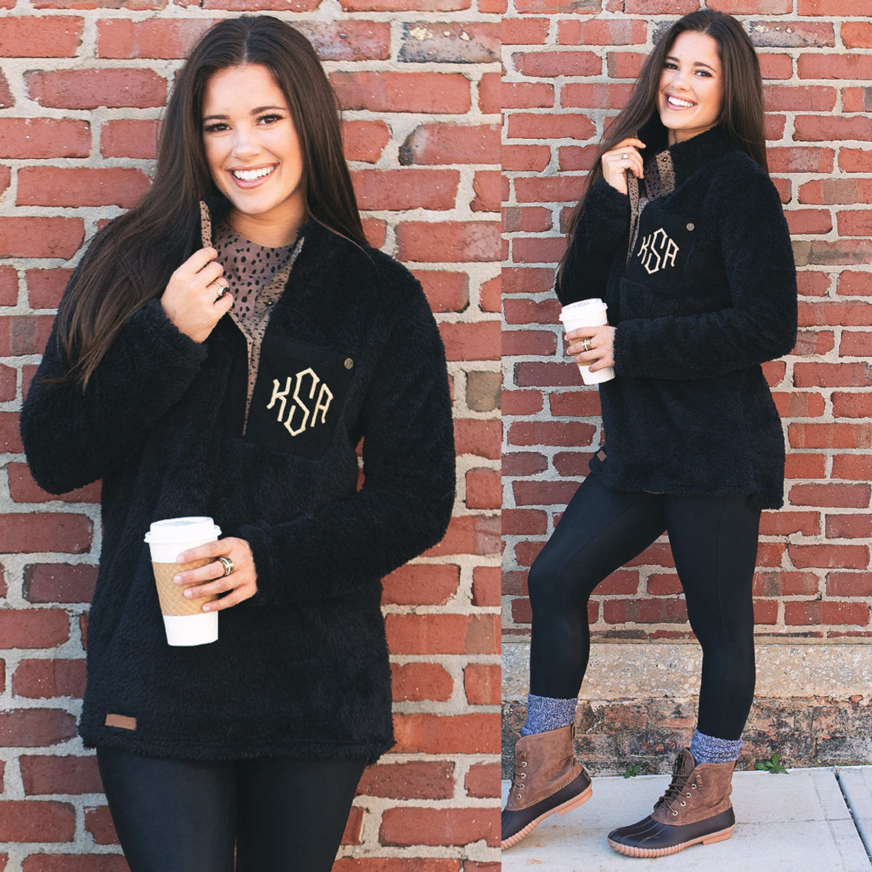Personalized Leopard Sherpa Pullover - Marleylilly