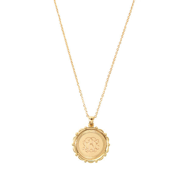 Personalized Medallion Pendant Necklace – Marleylilly